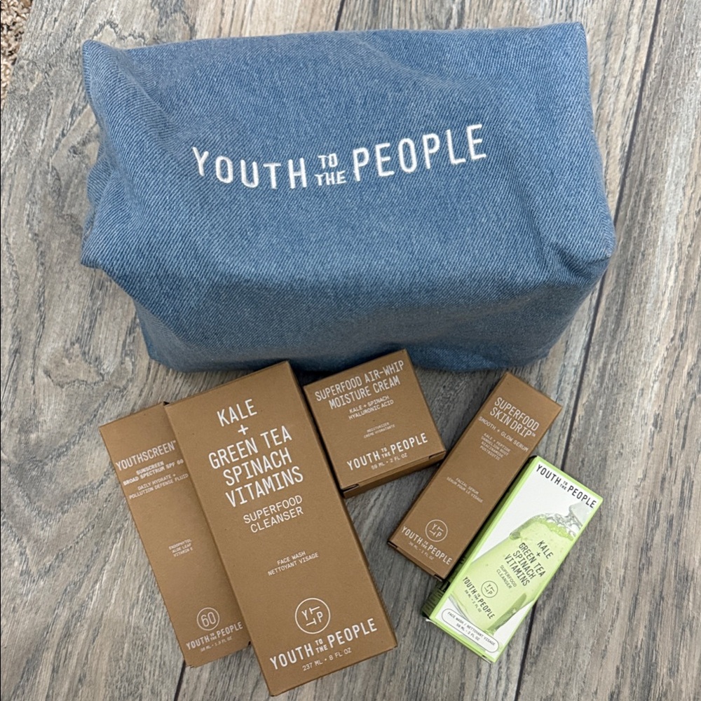 Youth to the People Skincare Set with Blue Bag